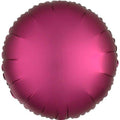 Folieballon rund - Mørke rød-Partydeluxe