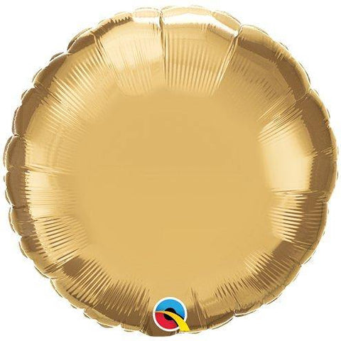 Folieballon rund - Guld chrome-Partydeluxe