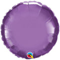 Folieballon rund - Lilla chrome-Partydeluxe
