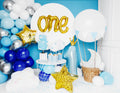1 års folieballon - Pastel lyseblå