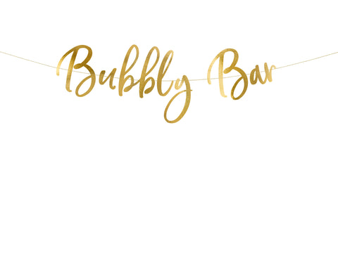 Bubbly Bar banner - Guld