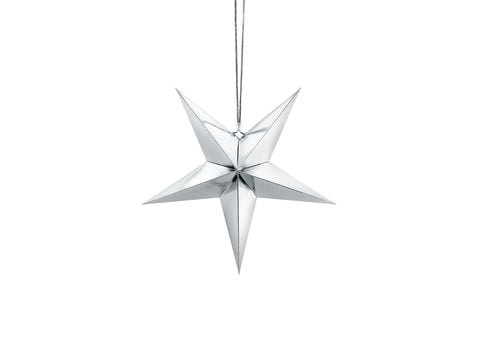Sølv stjerne 45 cm