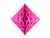 Mørk lyserød honeycomb diamant 20 cm-Partydeluxe