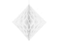 Hvid honeycomb diamant 20 cm-Partydeluxe