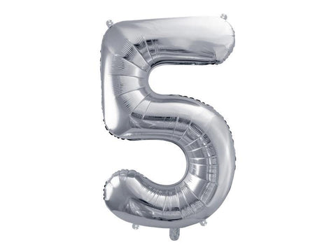 tal ballon sølv 86 cm-Partydeluxe