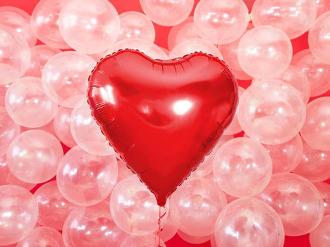 Folie ballon, rød hjerte-Partydeluxe