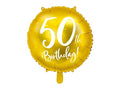 50 år guld folieballon-Partydeluxe