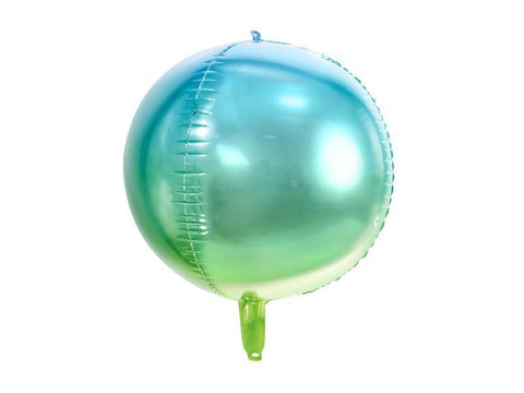 Folie ballon, blå & grøn-Partydeluxe