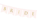 Bride Groom banner, lyserød-Partydeluxe