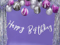Happy Birthday banner - Sølv-Partydeluxe