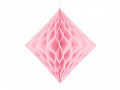 Lyserød honeycomb diamant 20 cm-Partydeluxe