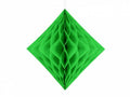 Lyse grøn honeycomb diamant 20 cm-Partydeluxe