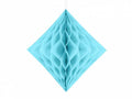 Himmel blå honeycomb diamant 30 cm-Partydeluxe