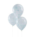 Blå konfetti balloner-Partydeluxe
