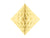 Cremefarvet honeycomb diamant 20 cm-Partydeluxe